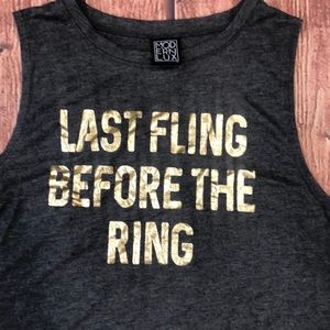 Last Fling Before The Ring Tank Bride